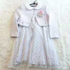 ELLE EN NOIR アンサンブル パステルパープル 花柄 120サイズ