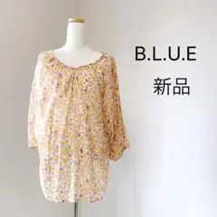 B.L.U.E ビーエルユーイー　花柄五分袖チュニック 新品