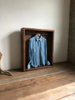 数量限定　ディスプレイ　古材　ショーケース　ハンガーラック　ディスプレイ　無垢材のサムネイル