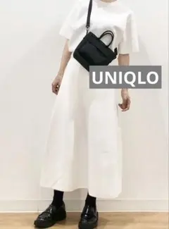 UNIQLO ウォッシャブルミラノリブフレアスカート　M