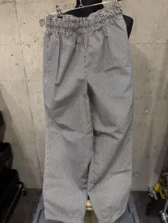 Red Kap黒白チェック ワイドシェフパンツ