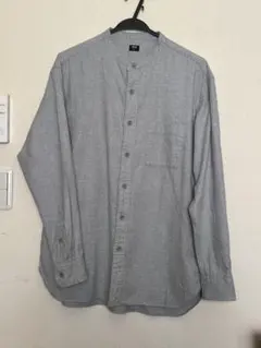 ユニクロフランネルスタンドカラーシャツメンズL