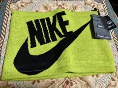 NIKE ネックウォーマー ライムグリーン 刺繍ロゴ