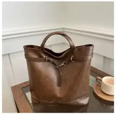 【お値下げ】2wayフェイクレザートート(ライトブラウン)