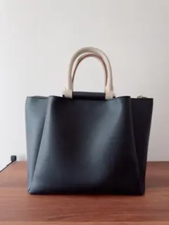 ROPE ロペ ハンドバッグ ブラック バイカラー 上品 シンプルのサムネイル