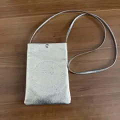 SALON DE ALFURDゴールド スマホショルダーバッグ