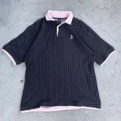 00s karl kani レイヤード　ポロシャツ　ピンク　ブラック　b系のサムネイル