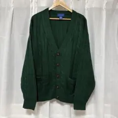 TOWNCRAFT ダークグリーン カーディガン 80s