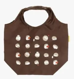 濱文様エコトート小 和みハリネズミ チャ