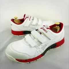 asics アシックス ベルクロ 安全靴CP301 白×赤 新品同様品27cm - メルカリ