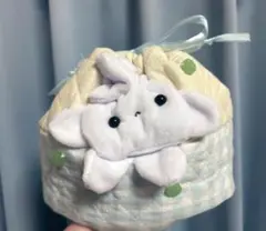 帽子が吹き飛んだイカタコのデカめ丸底ポーチ