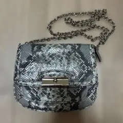 COACH パイソン柄 チェーンショルダーバッグ