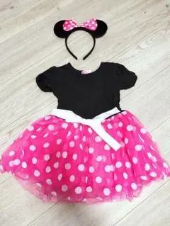 ミニーマウス風コスチューム（黒とピンク）