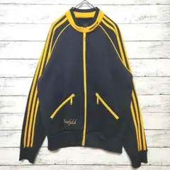 新品レディースS⭐️adidas トラックジャケット 刺繍ロゴ ネイビー×濃黄 adidas - 希少XL⭐️80 adidas トラックジャケット 刺繍 vintage