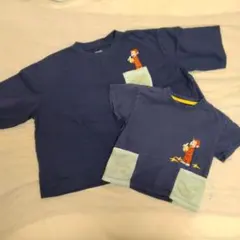 graniph おさるのジョージ 親子コーデ Tシャツ 2枚 100センチ Mのサムネイル