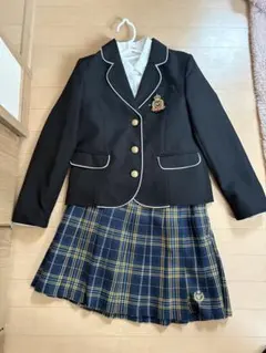 ブレザーとチェック柄スカートのセット　Sサイズ