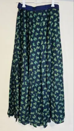 こたろう さま専用⭐︎ネイビー グリーン パターン フレアスカート