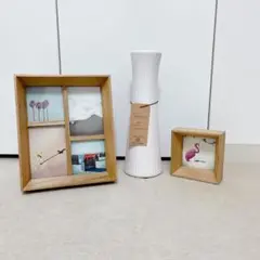 フラワーベースとフォトフレームのセット