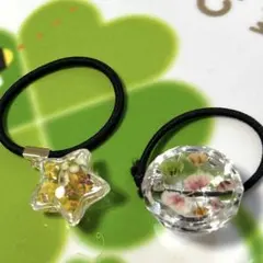 レジン ヘアゴム レモンイエロー系 94 - メルカリ