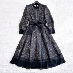 極美品✨ レリアン 現行タグ ワンピース ドレス ジャガード レース 上品 9