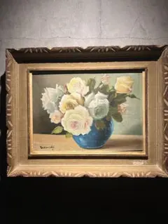 山崎翠祥 「薔薇」 油彩 SM 額装 作家箱付き 花卉 原画 山崎翠祥 「薔薇」 油彩 SM 額装 作家箱付き 花卉 原画 - メルカリ