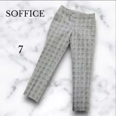 更に値下げ【SOFFICE 】ソフィーチェ グレンチェックスラックス　7