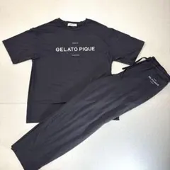 美品⭐️ジェラートピケオム パジャマ ダークグレー Fサイズ シャツ&パンツ