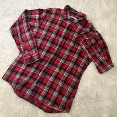 【URBAN RESEARCH】ネルシャツ L レッド チェック 赤チェック