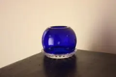 【刻印有】ファベルジェ FABERGÉ クリスタル キャンドルホルダー ブルー 刻印有】ファベルジェ FABERGÉ クリスタル キャンドルホルダー ブルー