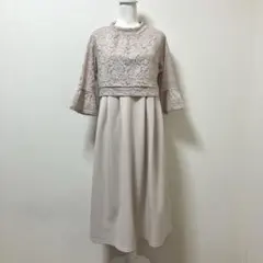 エンジェリーベ　授乳ワンピース　授乳口付き　レース　ベージュ　大人　上品　春　夏