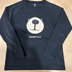 mont-bell ブラック クマプリント 長袖カットソー 130