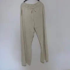 リブニットパンツ ワイドパンツ