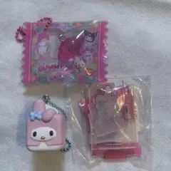 サンリオ　カプセルトイ&グミ　マイメロディ3点