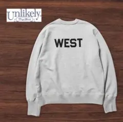 新品　Unlikely Simple Sweat Crew WEST グレーのサムネイル