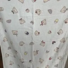 くま柄ブランケット 約120cm x 77cm