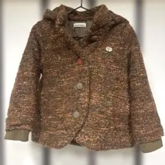 【値下げ】Branshes ブランシェス フード付きコート 100 ブラウン