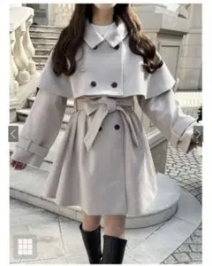 2wayケープセットコート　アイボリー