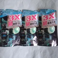 アックス　ボディソープ3X　シトラス＋マリンの香り　詰替え✕3袋のサムネイル