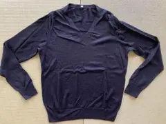 MUJI 無印良品　美品　ウールシルク　洗える　Vネック　セーター