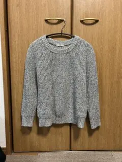 IENA ローゲージニット　クルーネックニット　グレー