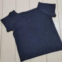 GU オフショルダーTシャツ 黒