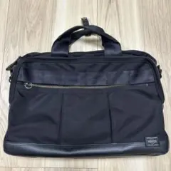ポーター エルダー ビジネスバッグ 黒 定価35200円 ナイロン レザー A4