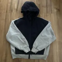 ikka フード付きジャケット 160 ネイビー/グレー