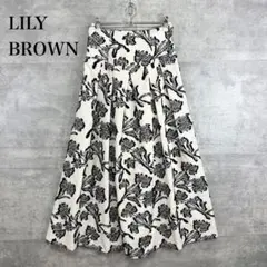 LILY BROWN ジャガードコルセットスカート 花柄 フレア ロングのサムネイル