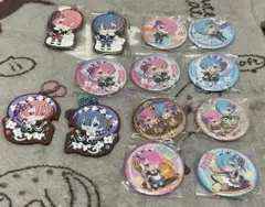 レム ラム 缶バッチ＆キーホルダーセット