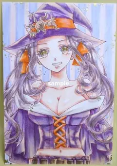 オリジナルイラスト 魔女 手描き 原画
