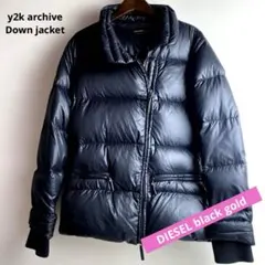 DIESEL black gold y2k archive Down Jackt