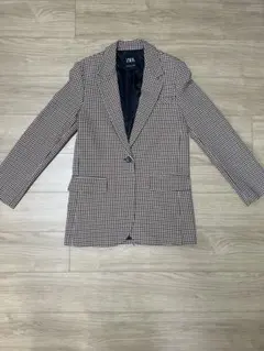 ZARA チェック柄 テーラードジャケット