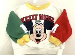 ディズニー レトロミッキー チマジロ 配色トレーナー 90