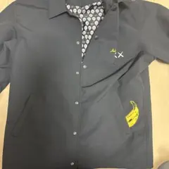 KAWS+WARHOL バナナグラフィック ナイロンジャケット　L黒